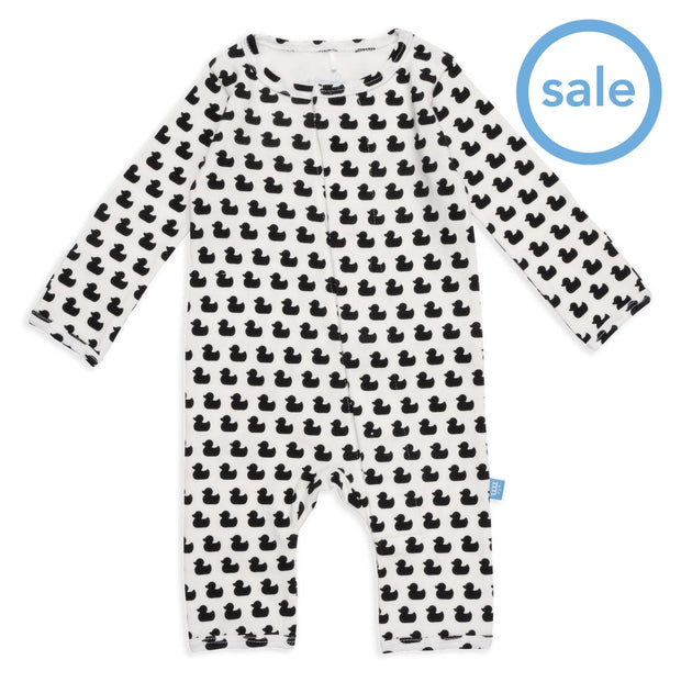 many ducks black organic cotton magnetic coverall