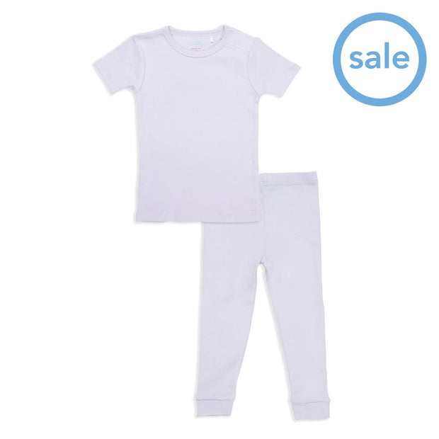 misty lilac organic cotton magnetic toddler pjs - pants