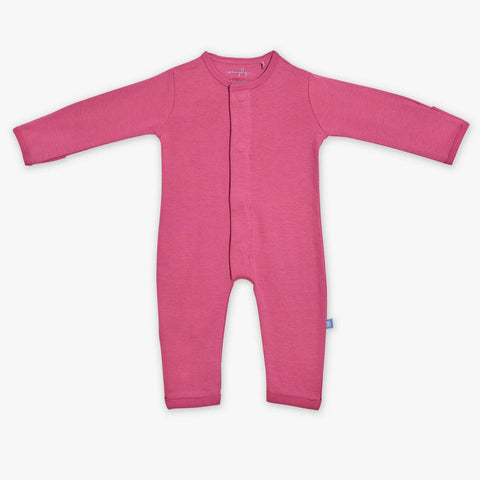 berry wine organic cotton magnetic coverall