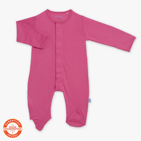 berry wine organic cotton magnetic footie
