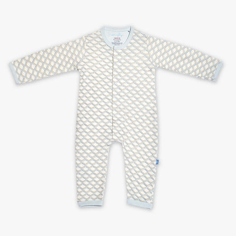 blue pompidou organic cotton magnetic coverall