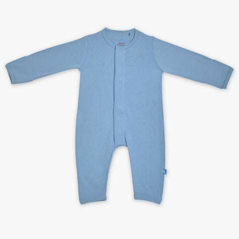 dusk blue organic cotton magnetic coverall