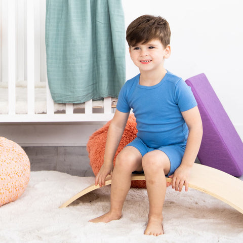 midnight river organic cotton magnetic toddler pjs - shorts