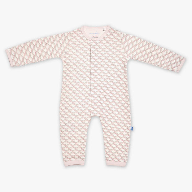 pink pompidou organic cotton magnetic coverall