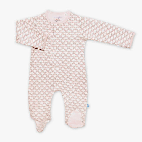 pink pompidou organic cotton magnetic footie