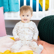 shell story organic cotton magnetic footie